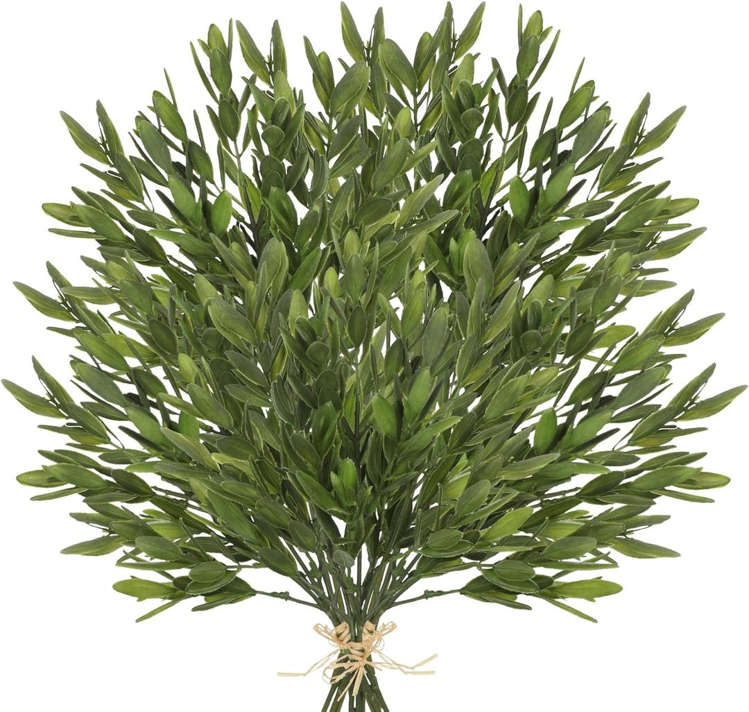 5 Stems Artificial Fall Greenery  14.6" Olive Leaf Stems for Autumn Floral Arrangements, Thanksgiving Centerpieces, Fall Decor Bouquets, Olive Green