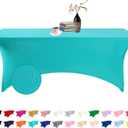 Spandex 6ft Waterproof Table Cover for Party,Wedding, Banquet, and Events(Turquoise)