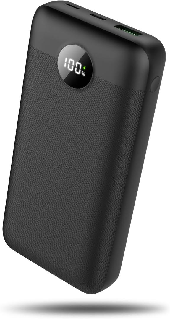 Lightest 5V 2A USB 20000mAh Heated Vest Battery Pack, Power Bank for Heated Jacket, Hoodies, Stadium Seats, Fast Recharging Portable Charge for Heated Clothing, Camping Chair (Black, 20000mAh)