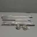 Shower Curtain Rod, 1" Diameter Heavy Duty Tension Shower Rod, Non Slip Adjustable 28-102 inch No Drill Shower Curtain Rods Spring Tension For Bathroom, Shower Stall, No Rust, Brushed Nickel