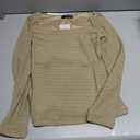 ZESICA Women's Long Sleeve Shirts Spring Fashion Square Neck Slim Fit Basic Going Out Tops Trendy Outfits, Size: S