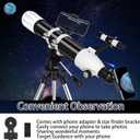 Hawkko Telescope, 90mm Aperture 900mm Astronomical Refractor Telescope for Adults High Powered - Multi-Coated Professional Telescopes for Astronomy Beginners with AZ Mount, Carry Bag, Phone Adapter