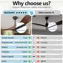 24 INCH Ceiling Fan Downrod With Extended Wires,1 inch Outside Diameter, Extension Rod Only Ceiling Fans Compatible, Not Threaded(Black)