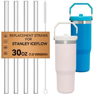 Straw for Stanley IceFlow 30 oz Flip Straw Tumbler(1.0 Version),Replacement Straws for Ice Flow Cup 100% BPA Free Reusable Dishwasher Safe(Not fit IceFlow 30 oz 2.0 Version)