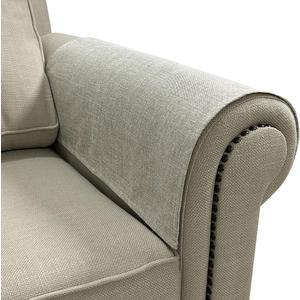 NOYOURS Couch Arm Covers, Anti-Slip Sofa Armrest Cover for Recliner, 2pc Washable Sofa Arm Covers, Dogs Cats Pet Scratch Proof Couch Arm Protectors, Beige, 24x28inch