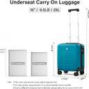 Hanke 16 Inch Underseat Carry On Luggage with Wheels Hard Shell Mini Small Suitcases Carry On Bag for Airline Approved TSA Luggage Lightweight Travel Suitcase(Caribbean Blue)