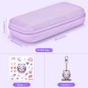 innoAura Switch 2 Carrying Case for NS Switch 2 (2025), with 9 Game Card Slots, Protective Travel Storage Case, Cute Pendant and Sticker, Purple
