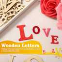 Blulu 260 Pcs 1 Inches and 2 Inches Wooden Alphabet Letters Bulk Unfinished Wood Alphabet Letters for Craft DIY Natural Blank ABCs Cutouts for Spelling Learning Painting Craft Project Home Wall Decor