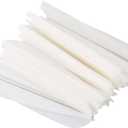 50 Pack White Arrows Vanes 4" Plastic Fletching for DIY Archery Arrows Arrow fletching kit Arrow fletching vanes