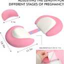 Pregnancy Pillows for Sleeping, Memory Foam W Shaped Maternity Pillow for Pregnant Women, Adjustable Travel Pregnancy Wedge Pillow with Cooling Removable Washable Cover, Support for Belly, Back(Pink)