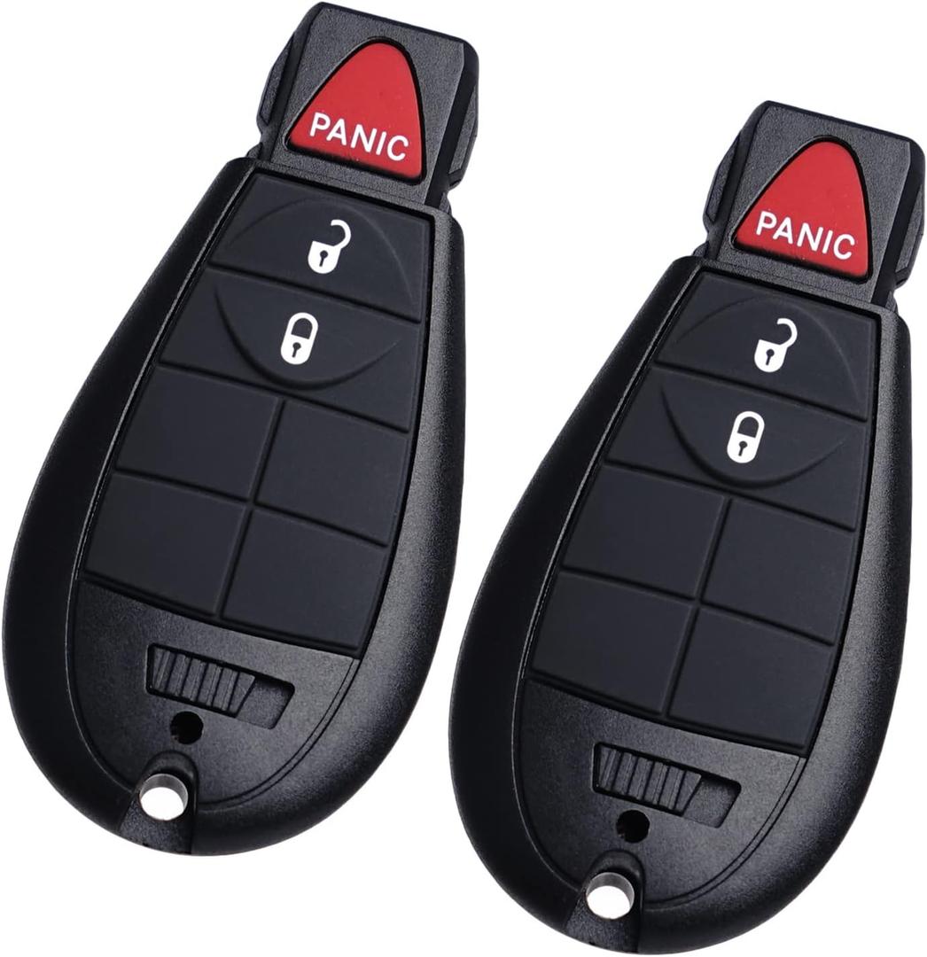 MechanMagic Key Fob Fobik Replacement Compatible for Dodge Ram 1500 2013-2021 2500 3500 4500 5500 HD 2013-2018 Pickup Truck Keyless Entry Remote Control GQ4-53T 56046953AE Sets of 2