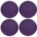 Replacement Lids fits Pyrex 1-Cup (4" Smallest Size) Glass Food Storage Container Bowls, 4-Inch Plastic Round Lids Covers for Pyrex 7202-PC, Airtight & Leakproof (4-Pack, Fuchsia)