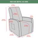 Recliner Chair Covers 4 Pieces Waterproof Small Recliner Sofa Slipcover Stretch Recliner Slipcover for Lazyboy Recliner Chair with Storage Pocket Furniture Protector for Living Room, A13