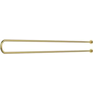 Partition Curtain Rod, U Shaped Curtain Rod with Flat Hooks, Wall Mounted Metal Privacy Partition Rods for Fitting Room Beauty Salon Spa Bedroom Hospital (Gold, 6.56ft)