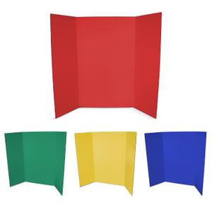 Flipside Products 36 x 48 Project Boards for Presentations, Science Fair, School Projects, Event Displays and Trifold Picture Board, Proudly Made in USA - Assorted Colors - 4 Pack