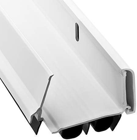 Patent Pending, Adjustable Double Bubble Door Sweep, Draft Stopper, Under Door Seal for Exterior Doors, 1 3/4" x 36", White (36 inch)