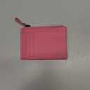 Slim Wallet for Women Small Leather RFID Blocking Credit Card Holder Minimalist Front Pocket Wallet with Coin Purses & Pouches,Rose Pink