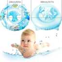 Baby Pool Float, Baby Swimming Float Ring Inflatable with Safety Seat for 6-36 Months Toddler Kids, Baby Floaties for Infants Bath or Swim Training Aid (Blue)