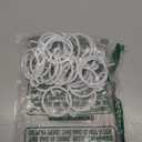 Openable Curtain Rings with Eyelet,24PCS White Curtain Rings,Drapes Rings 1.25 in Interior Diameter,Hinge Snap-Joint Design, Fits Curtain Rods Up to 1 Inches TXZWJZ