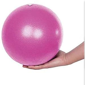 Fsadwnn Small Pilates Exercise Ball - 9 Inch Core Training Ball with Pump, Barre & Yoga Workout (Pink)