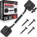 [Upgrade Adjustable] 6-10 Cabin Hook Eye Latch Gate, Heavy Duty 4 Mounting Points Bracket, Barn Door Lock Latch, Durable Door Swivel Window Hook Lock for Sliding Door, Outdoor, Window, Cabinet