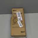 Binsheo 3D Premium Skin-Feel Leather Small Car Steering Wheel Cover, Anti-Slip Breathable Soft Slim Design, 13.5 inch to 14 inch, Black with Red