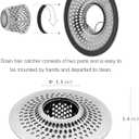 LEKEYE Drain Hair Catcher/Bathtub Shower Drain Hair Trap/Strainer Stainless Steel Drain Protector(Patented Product)