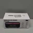 GILLIER Wireless Charging Alarm Clock Radio for Bedrooms – 15W Fast Wireless Charger Station for iPhone/Samsung, Bluetooth Stereo Speaker with FM Radio, Dimmable Display, USB Port, Sleep Timer, Black