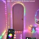 BrizLabs Smart Fairy String Lights, 66ft 200 LED WiFi 4th of July Fairy Lights App Control, Dimmable Red White Blue Light Rainbow Christmas Light, Music RGB Xmas Lighting Work with Alexa & Google Home
