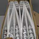 Henoyso 36 Pack 0.5 Inch Plastic 3 Ring Binder Round Ring, Bulk 1/2 Inch Flexible Binders Hold 140 Sheets Letter Size with Pocket, Document Organizer for Back to School Classroom Office (White)