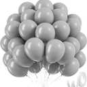 Gray Balloons 12 inch, Grey Latex Balloons 50pcs Party Balloons for Birthday Baby Shower Wedding Anniversary Party Decorations