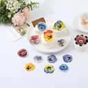3 x 48 Pcs Edible Flowers Cupcake Toppers Small Pastel Flowers Cake Toppers Edible Wafer Pansies for Baby Shower Kids Birthday Party Wedding Food Decorations Mixed Color