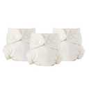 Esembly Cloth Diaper Inner - Organic Cotton Fitted Diaper- Soft, Ultra-Absorbant, Trim-Fitting Layer to Pair with Waterproof Outer for Blowout-Proof Diapering - 3-Pack, Size 2 (18-35lbs)