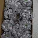 10 Pack 3 inch Artificial Rose Satin Pomander Kissing Balls for Home Wall Wedding Party Ceremony Decoration,Silver