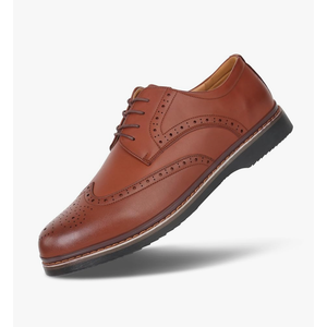 Hawkwell Men's Plus Size Wingtip Brogue Oxfords Dress Shoes, US Size 17
