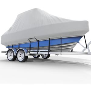 Center Console Boat Cover 18-20ft, Trailerable T-Top/Hard-Top Boat Cover, Marine Grade Oxford Waterproof Boat Covers (600D Oxford Fabric)