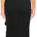WOOSEA Women's Split Bodycon Mermaid Evening Cocktail Long Dress (Black, XXL)