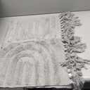 Lemontree Homewares Boho Bath Mat 2x3 ft, 100% Cotton Bathroom Rug with Tassels, Non-Slip & Machine Washable, Light Gray Shower, Nursery or Bedroom Mat