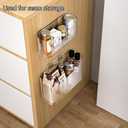 2PCS Cabinet Door Organizer,Self Adhesive Kitchen Cabinet Organizer,Cabinet Door Storage Box for Bathroom/Kitchen/Living room,Storage shelf rv must haves. (transparent)