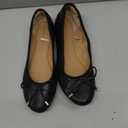 Amazon Essentials Women's Comfortable Round Toe Ballet Flats with Bow (Black) Size 9.5