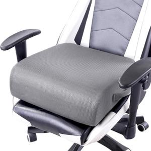 MABOZOO Extra Thick Chair Cushions,Office Chair Booster Seat Cushion to Raise Seat Height for Pain Relief,18 x 16 x 6 inch Non Slip Memory Foam Thick Cushion with Carry HandleGrey