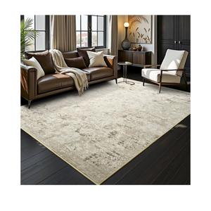 Toneed Abstract Area Rug Modern Washable Rug Soft Non Slip Rug Low Pile for Bedroom Living Room Dining Room Beige 6x9 Feet