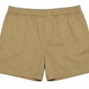 ODODOS Men's Athletic Shorts with Pockets 5" Quick Dry Lightweight Workout Gym Running Shorts, Tan, X-Large
