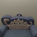 Blissful Diary Kids Couch, 2-in-1 Soft Toddler Couch Fold Out, Toddler Chair Comfy, Convertible Sofa to Lounger, Kids Furniture for Playroom, Gift for Birthday, Children's Day, Blue Dinosaur