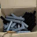 Heavy-Duty Plastic Joint Connectors & Pipe Assortment Kit (Grey & Black)