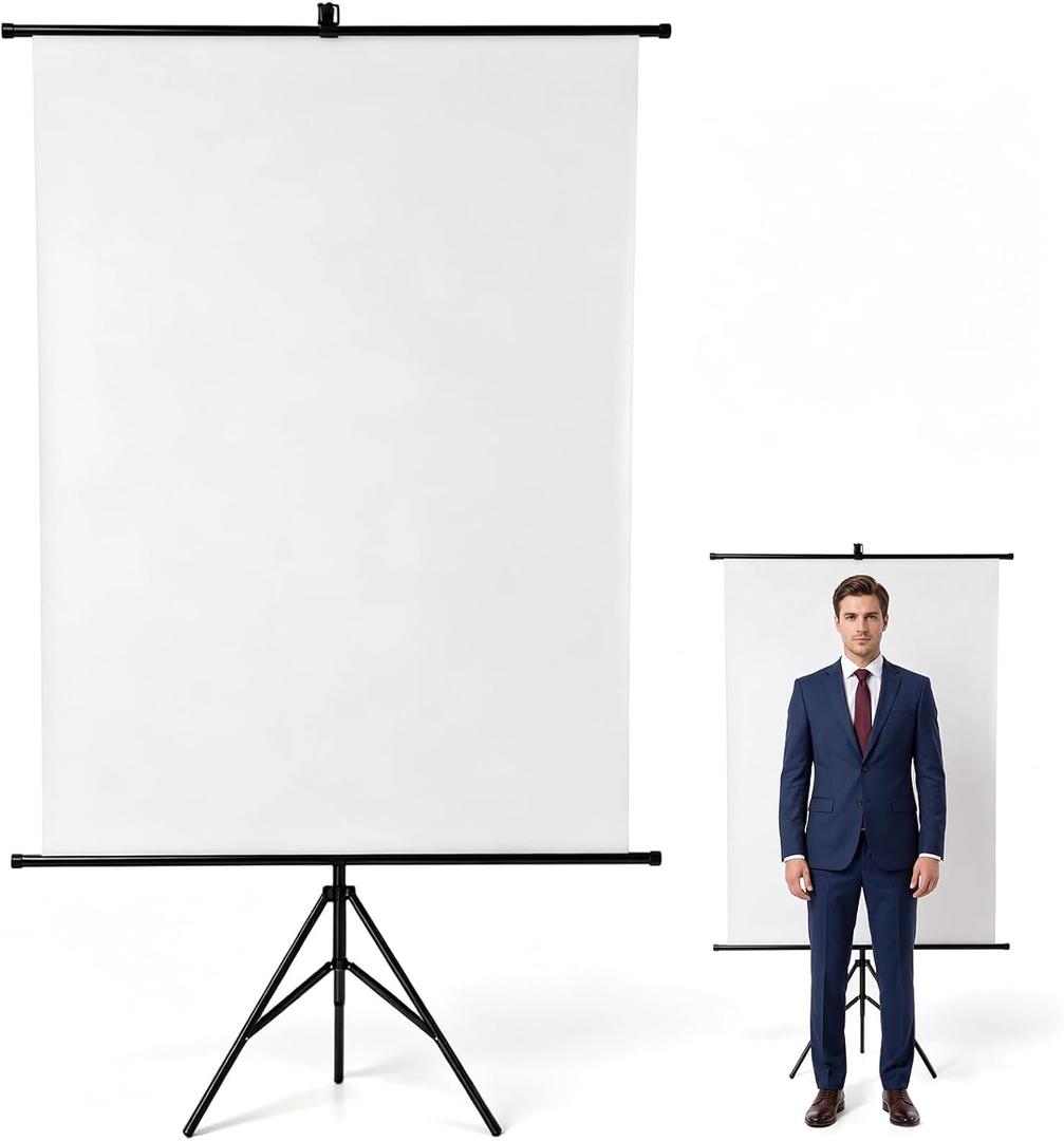 Junkin Retractable Passport Photo Backdrop with Stand, 35.4" x 59"