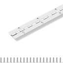 Piano Hinge 48" x 1" Stainless Steel Continuous & Piano Hinge Heavy Duty Piano Hinges, 0.039" Leaf Thickness, 1 Inch Open Width, Screw Included