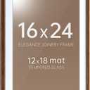 16 x 24 Picture Frame, Display Pictures 12 x 18 with Mat or 16 x 24 Without
