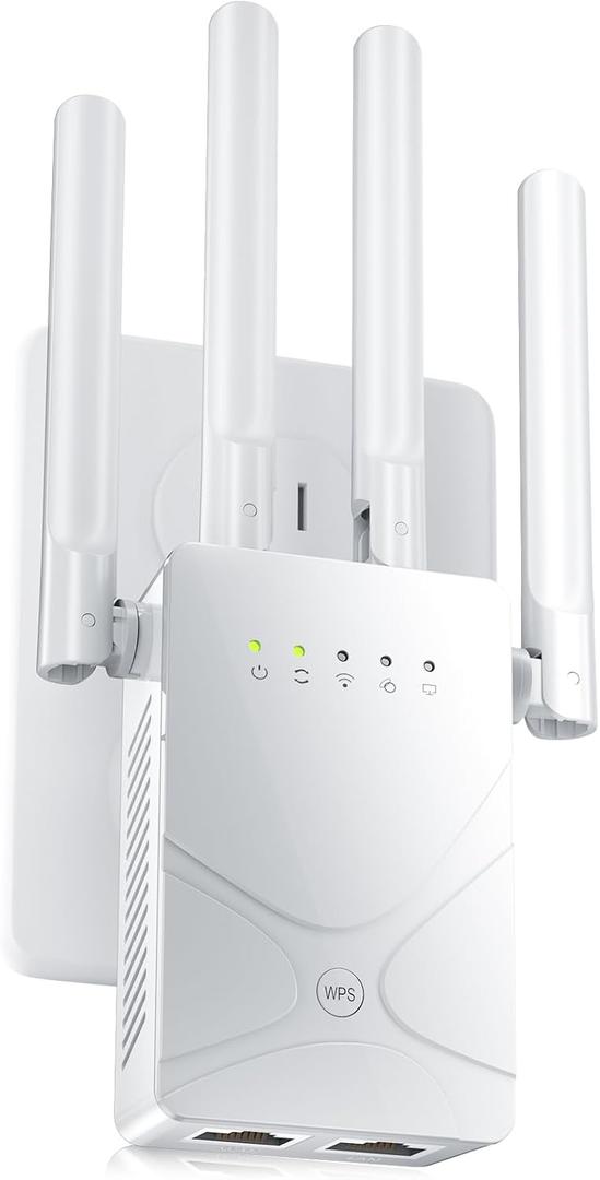 2026 WiFi Extender Signal Booster for Home, 15555 Sq.ft Long Range Internet Repeater-95% Faster,Strongest Wireless Router Amplifier w/Ethernet Port,Mesh Wi-Fi Repeater Support 99% Devices,1-Tap Setup