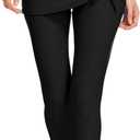 Seagoo Swim Skirt with Leggings Women UV Protection Skirted Swimming Leggings Pants (Medium, Black)